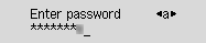 Enter password screen